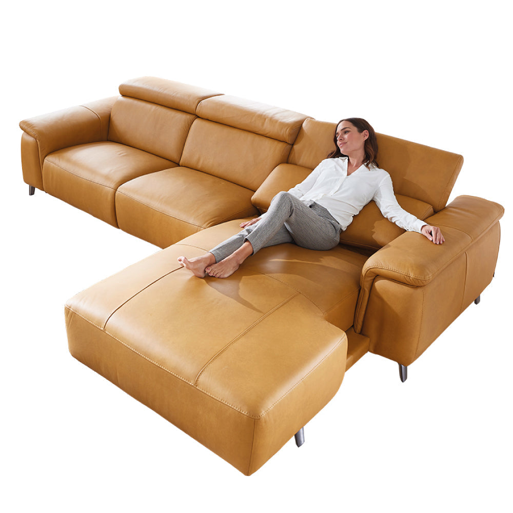 Leder Ecksofa mit 4 Motoren Relaxfunktion und Vorziehfunktion im Canape MRS 5100 -  von meinRelaxsessel.de - 5 Jahre Garantie auf Relaxsessel GESCHENKT! Kaufe jetzt bei meinRelaxsessel.de