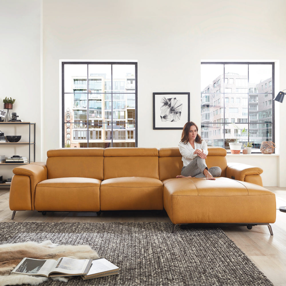 Leder Ecksofa mit 4 Motoren Relaxfunktion und Vorziehfunktion im Canape MRS 5100 -  von meinRelaxsessel.de - 5 Jahre Garantie auf Relaxsessel GESCHENKT! Kaufe jetzt bei meinRelaxsessel.de