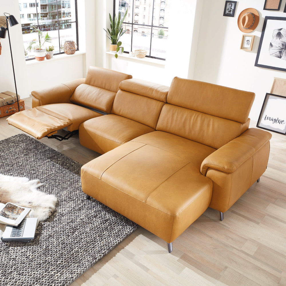 Leder Ecksofa mit 4 Motoren Relaxfunktion und Vorziehfunktion im Canape MRS 5100 -  von meinRelaxsessel.de - 5 Jahre Garantie auf Relaxsessel GESCHENKT! Kaufe jetzt bei meinRelaxsessel.de