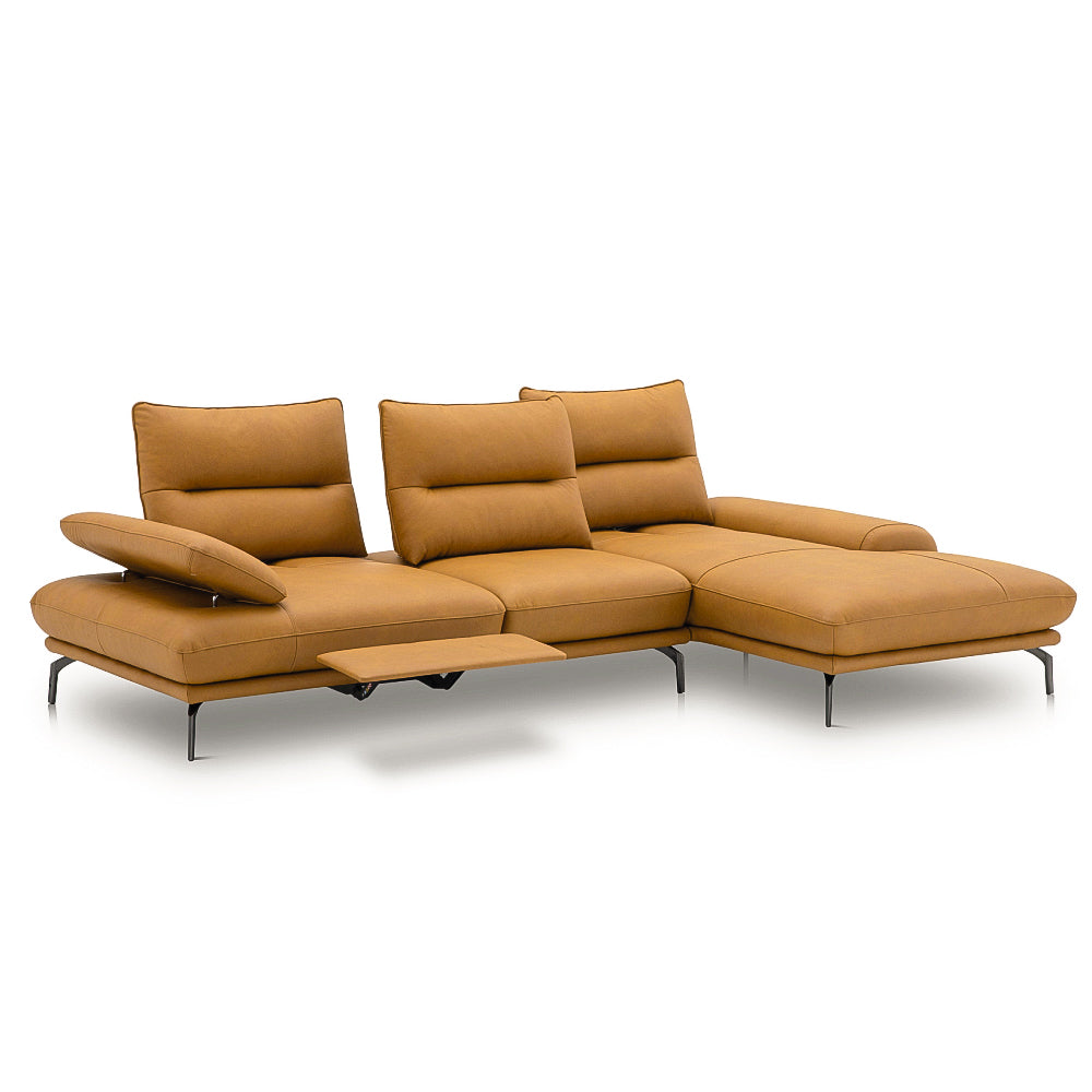 Leder Ecksofa motorische Fußstütze MRS 5300