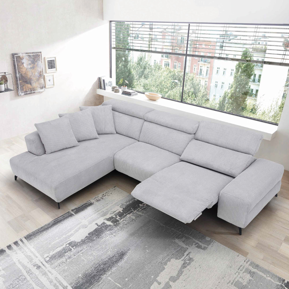 Cord Ecksofa mit motorischer Relaxfunktion MRS 5500 -  von meinRelaxsessel.de - 5 Jahre Garantie auf Relaxsessel GESCHENKT! Kaufe jetzt bei meinRelaxsessel.de