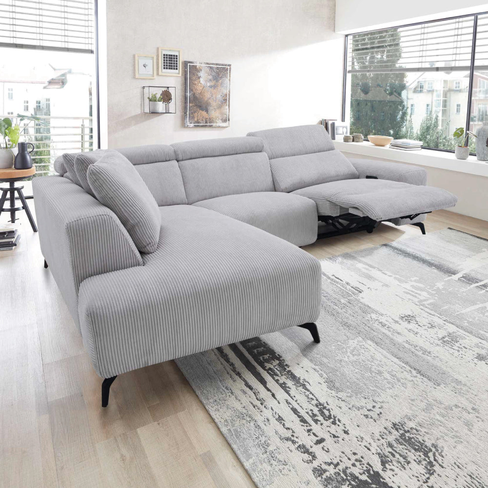 Cord Ecksofa mit motorischer Relaxfunktion MRS 5500 -  von meinRelaxsessel.de - 5 Jahre Garantie auf Relaxsessel GESCHENKT! Kaufe jetzt bei meinRelaxsessel.de