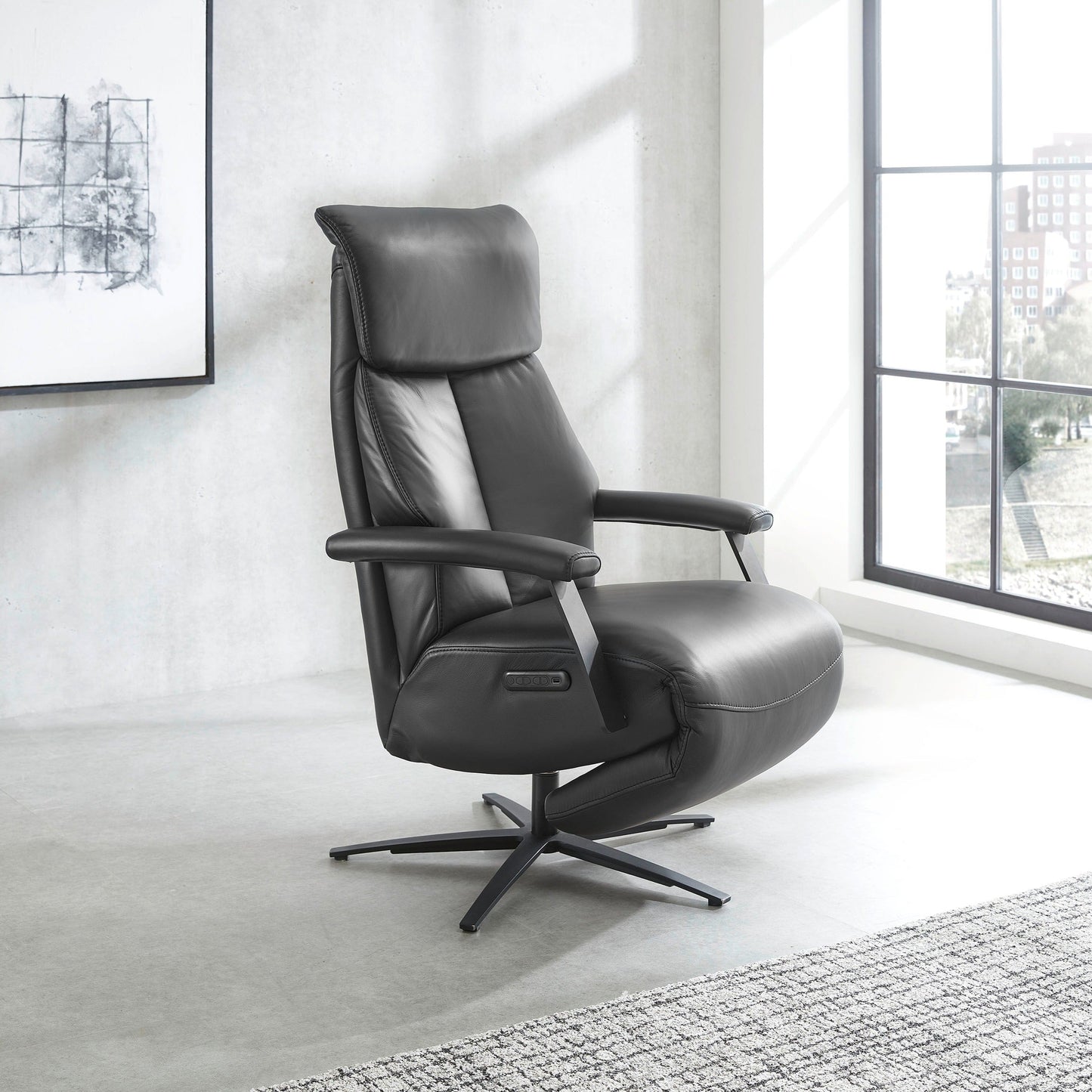 Leder Relaxsessel MRS 1041 in SCHWARZ 3 Motoren Herz-Waage Sonderedition - Relaxsessel von meinRelaxsessel.de - 5 Jahre Garantie auf Relaxsessel GESCHENKT! Kaufe jetzt bei meinRelaxsessel.de