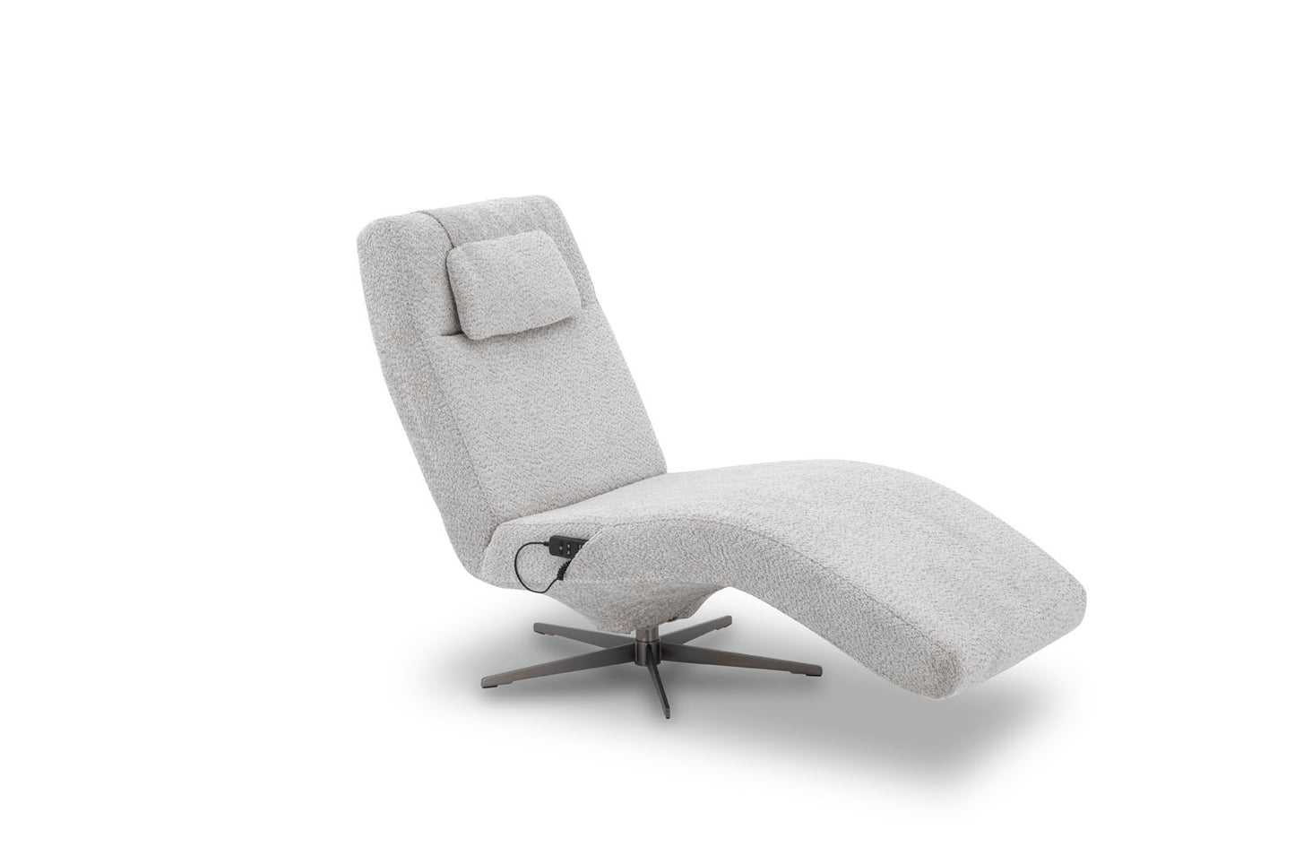 Relaxliege mit 3 Motoren "MRS Relaxa" mit Lieblingsposition & Home Button Trendstoff Boucle platin