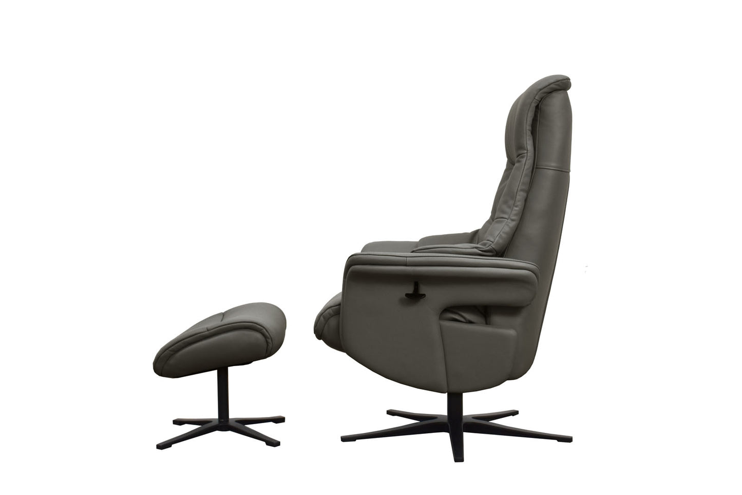 Leder Relaxsessel inkl. Hocker "MRS 700" mit Liegeposition und Sitzhöhenverstellung
