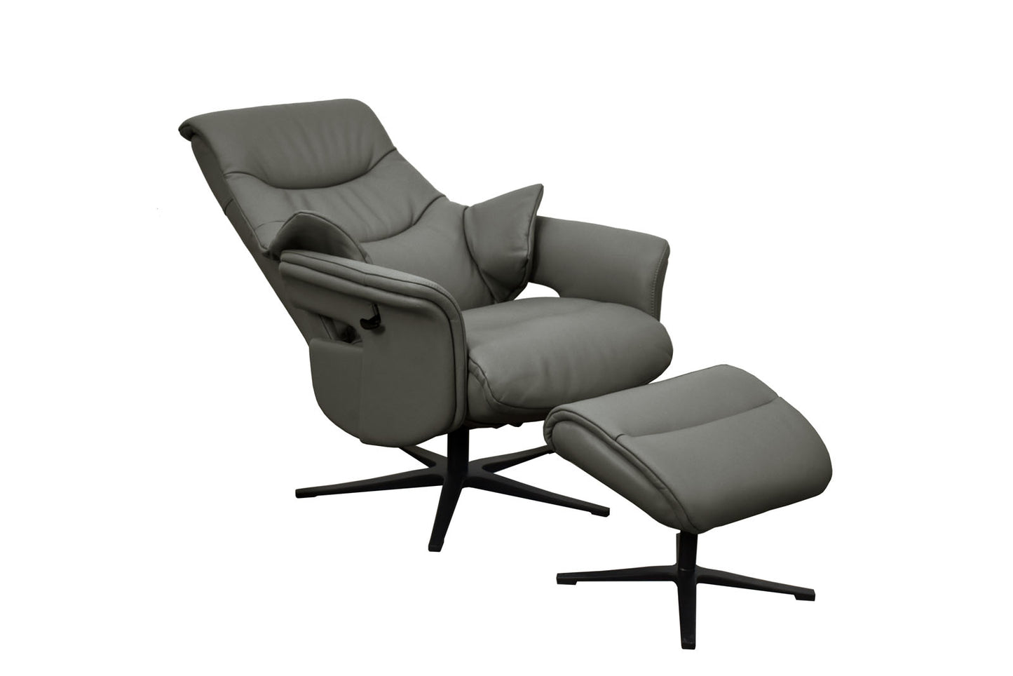 Leder Relaxsessel inkl. Hocker "MRS 700" mit Liegeposition und Sitzhöhenverstellung