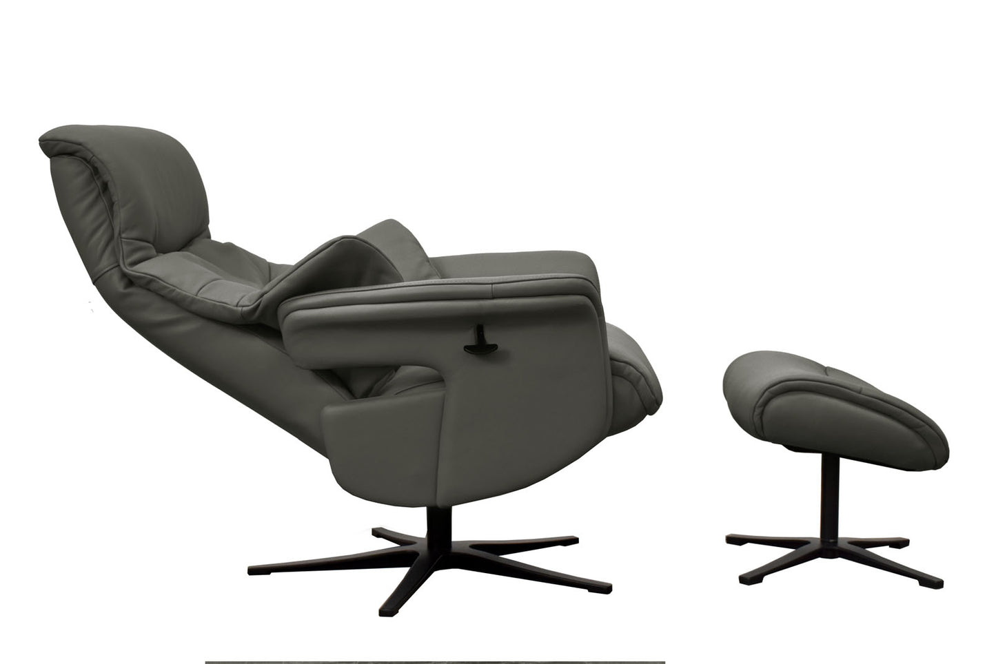 Leder Relaxsessel inkl. Hocker "MRS 700" mit Liegeposition und Sitzhöhenverstellung