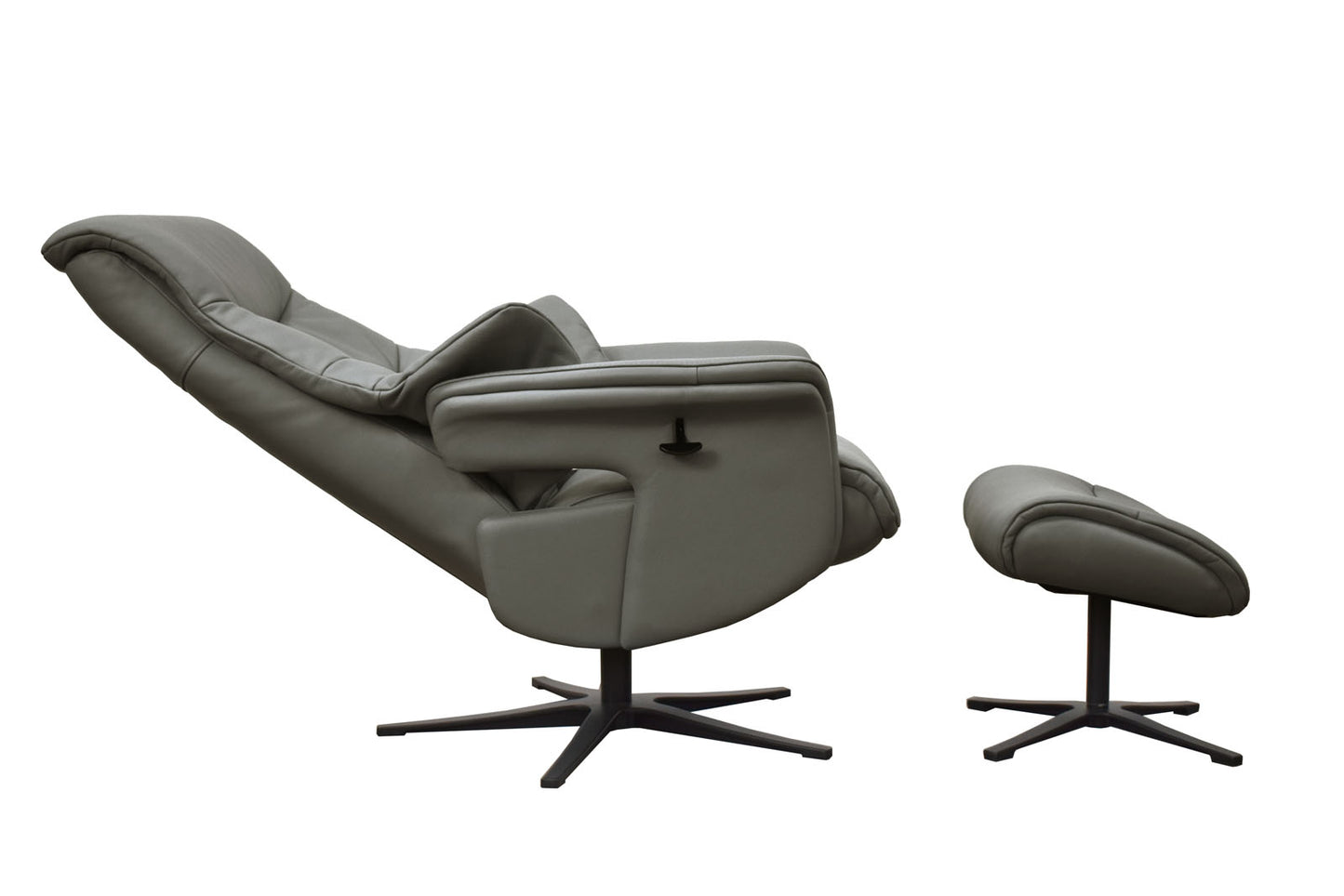 Leder Relaxsessel inkl. Hocker "MRS 700" mit Liegeposition und Sitzhöhenverstellung