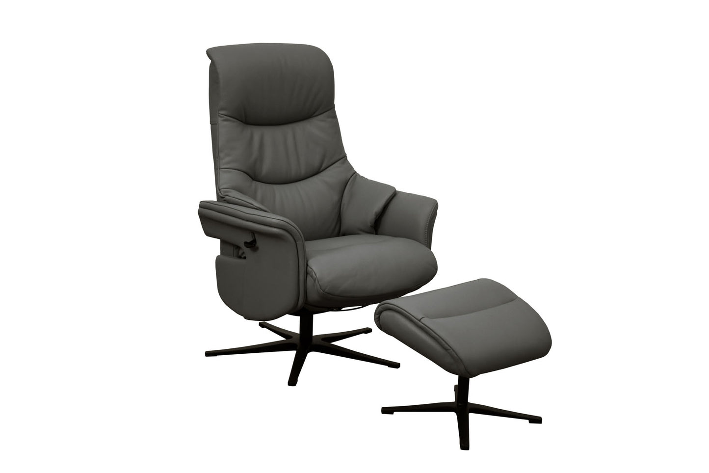 Leder Relaxsessel inkl. Hocker "MRS 700" mit Liegeposition und Sitzhöhenverstellung
