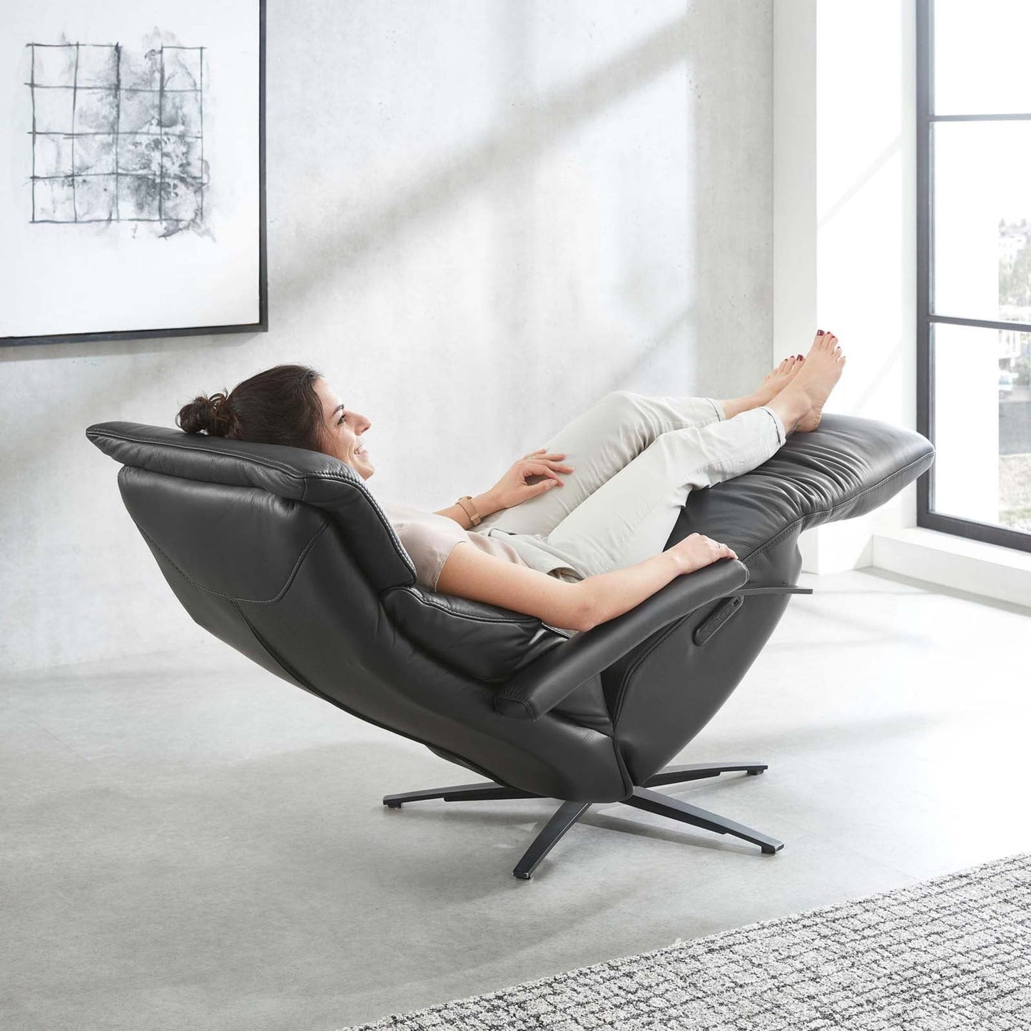 Leder Premium-Relaxsessel "MRS 1041" mit verstellbarem Kopfteil - von meinRelaxsessel.de - 5 Jahre Garantie auf Relaxsessel GESCHENKT! Kaufe jetzt bei meinRelaxsessel.de
