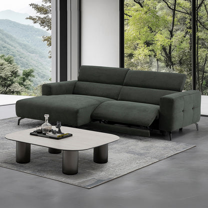 Ecksofa MRS 5700 mit motor. XXL-Relaxfunktion Olive