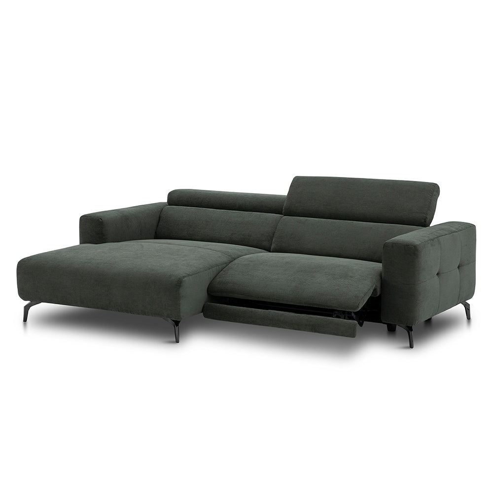 Ecksofa MRS 5700 mit motor. XXL-Relaxfunktion Olive