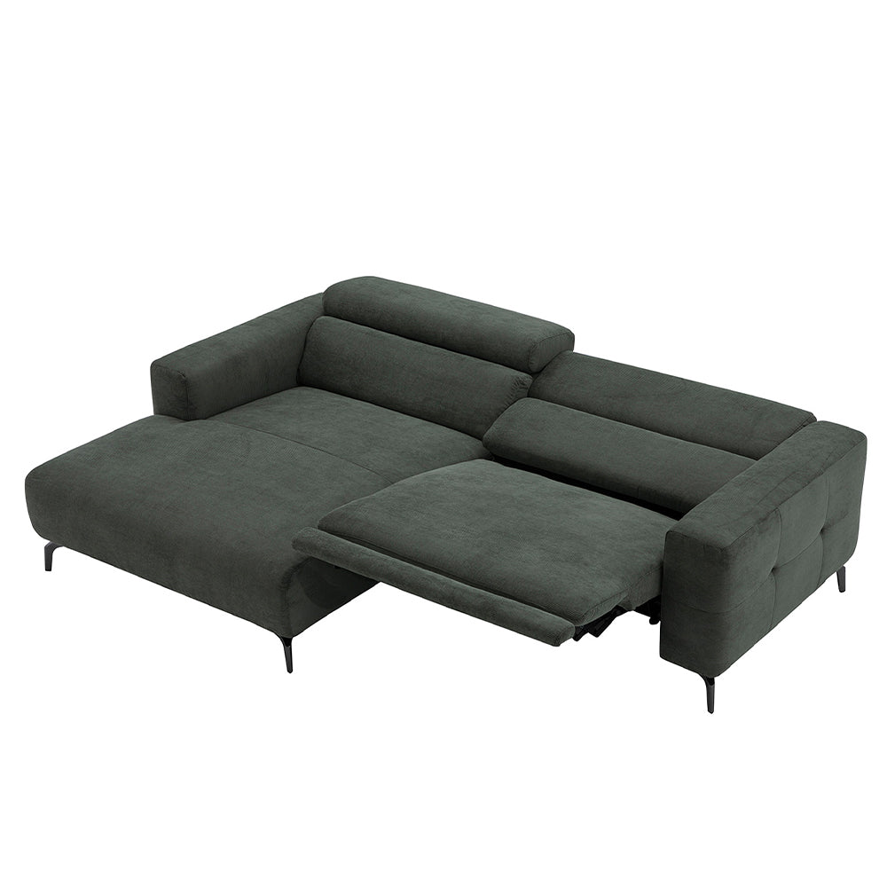 Ecksofa MRS 5700 mit motor. XXL-Relaxfunktion Olive