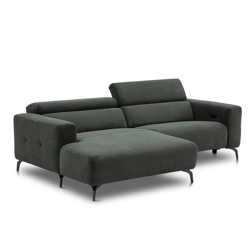 Ecksofa MRS 5700 mit motor. XXL-Relaxfunktion Olive