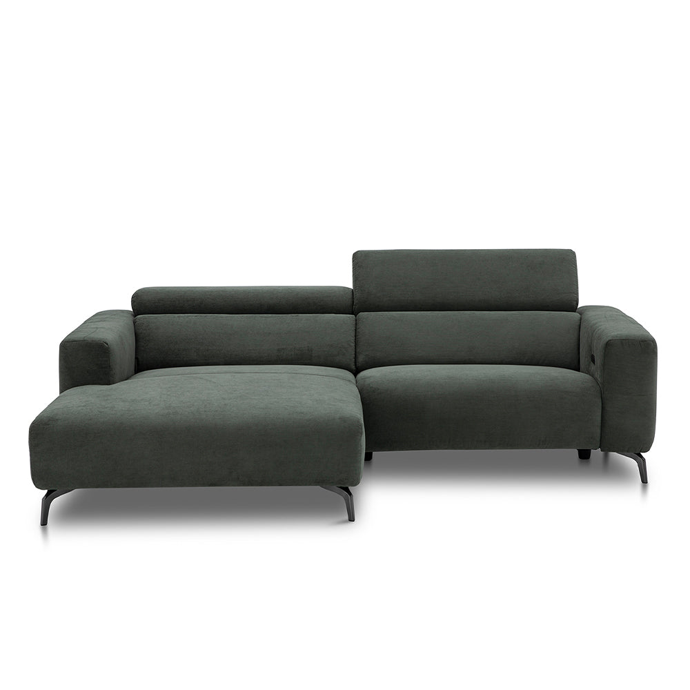 Ecksofa MRS 5700 mit motor. XXL-Relaxfunktion Olive