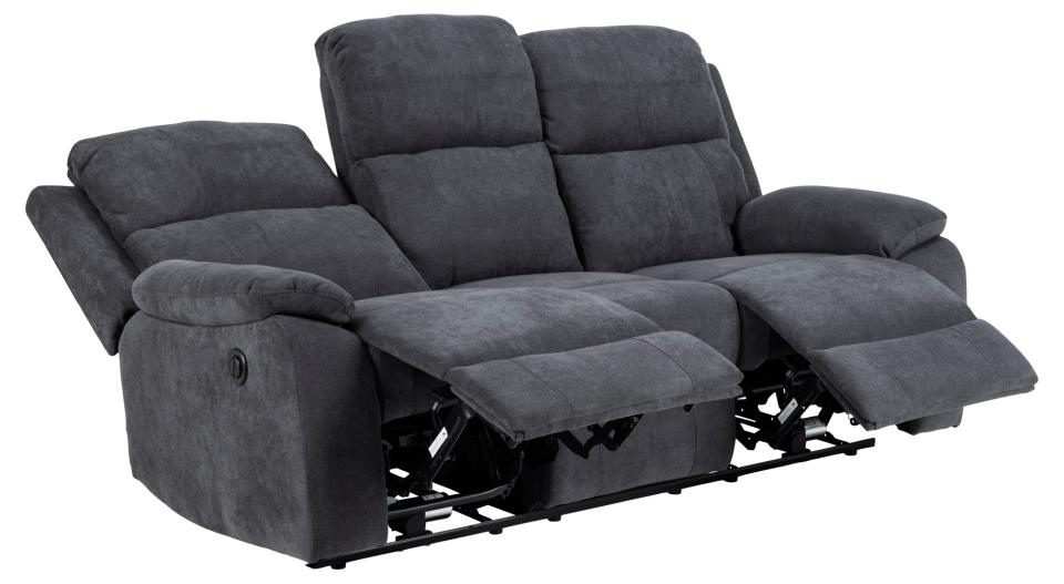 Stoff 2-Sitzer und 3-Sitzer Sofa "MRS 552 Plus" in dunkelgrau mit motorisierter Zurücklehnfunktion -  von meinRelaxsessel.de - 5 Jahre Grantie auf Relaxsessel GESCHENKT  Nur 950 €! Kaufe jetzt bei meinRelaxsessel.de