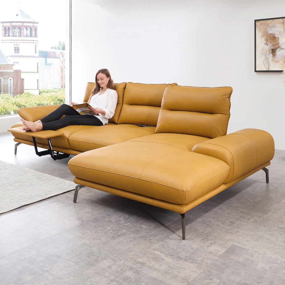 Leder Ecksofa motorische Fußstütze MRS 5300 -  von meinRelaxsessel.de - 5 Jahre Garantie auf Relaxsessel GESCHENKT! Kaufe jetzt bei meinRelaxsessel.de
