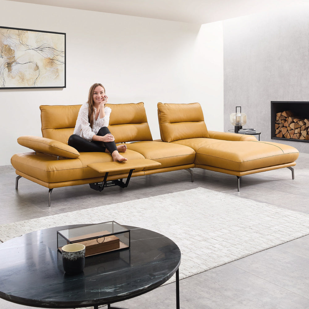 Leder Ecksofa motorische Fußstütze MRS 5300 -  von meinRelaxsessel.de - 5 Jahre Garantie auf Relaxsessel GESCHENKT! Kaufe jetzt bei meinRelaxsessel.de
