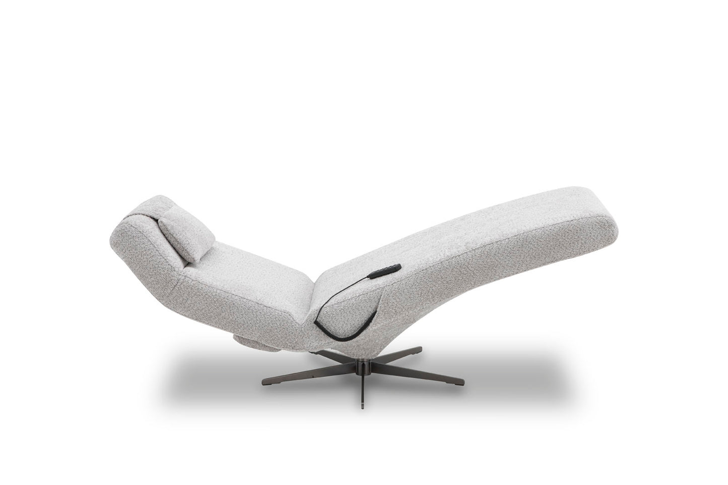 Relaxliege mit 3 Motoren "MRS Relaxa" mit Lieblingsposition & Home Button Trendstoff Boucle platin