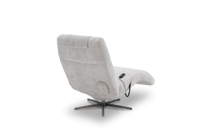 Relaxliege mit 3 Motoren "MRS Relaxa" mit Lieblingsposition & Home Button Trendstoff Boucle platin
