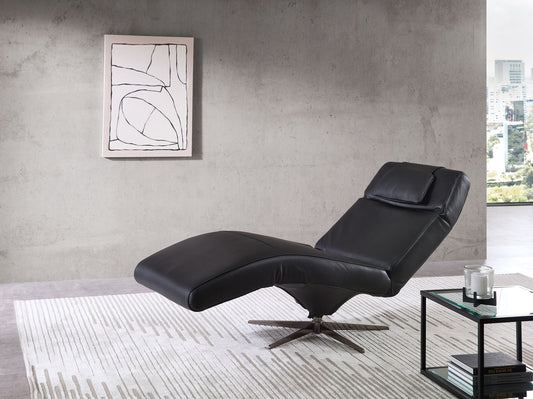 Relaxliege mit 3 Motoren "MRS Relaxa" mit Lieblingsposition & Home Button echt Dickleder schwarz