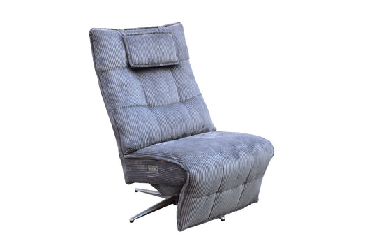 Relaxsessel mit 2 Motoren "MRS 720" in Trendstoff Cord grau