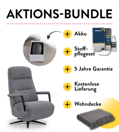 AKTIONS-BUNDLE Relaxsessel Stella mit 2 Motoren & Herz Waage Funktion