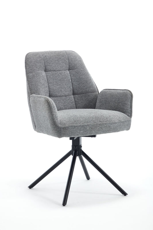 Dining Esszimmerstuhl Emilia inkl. Dreh-und Rückholfunktion mit Armlehne