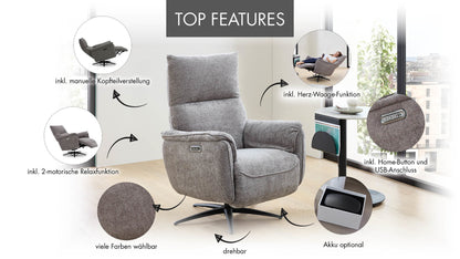 Relaxsessel MRS 880 mit 2 Motoren und Herz-Waage-Funktion