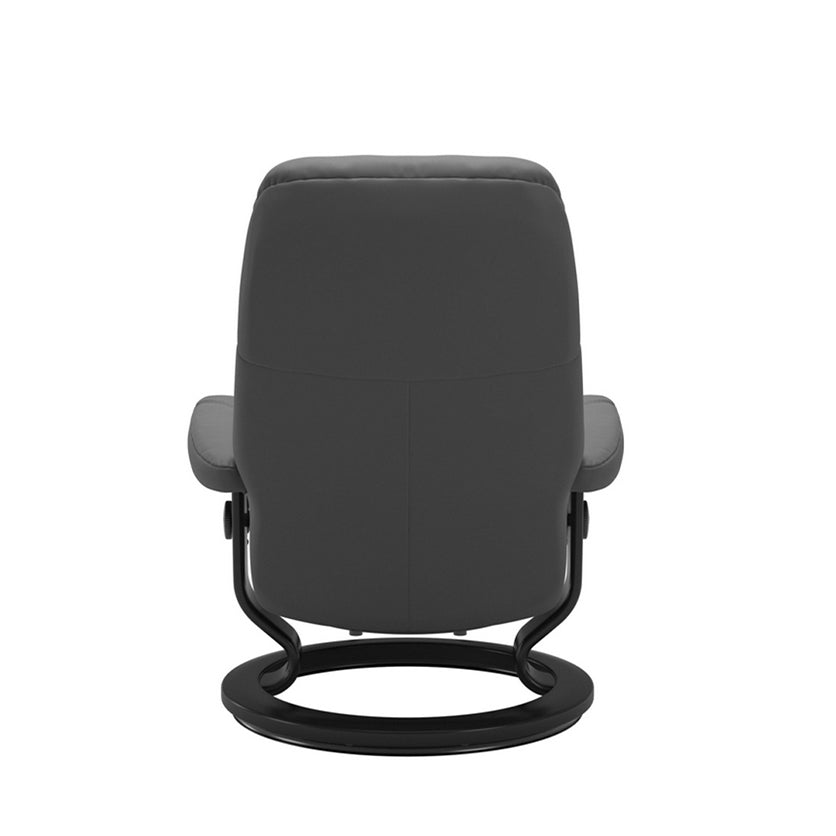Stressless Consul M Sessel Classic mit Hocker Aktionsmodell in Leder grau