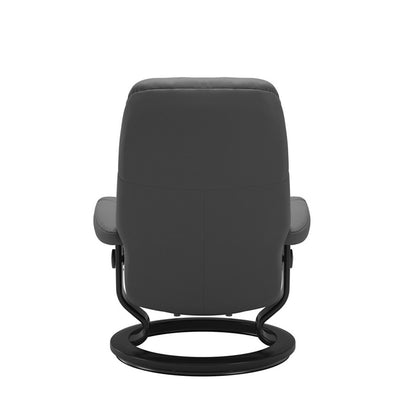 Stressless Consul M Sessel Classic mit Hocker Aktionsmodell in Leder grau